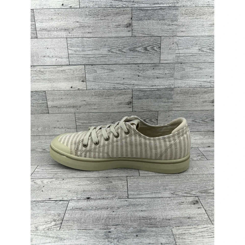KEEN Women's Casual Striped Canvas Lace Up Sneakers Beige Tan Size 10‎